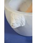 White Carrara marble mortar diameter 30 cm with beechwood pestle