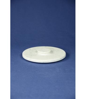 Coperchio marmo bianco Carrara per mortaio diametro 24 cm