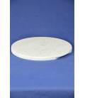 Piano tondo per formaggio marmo bianco di Carrara diametro 24 cm